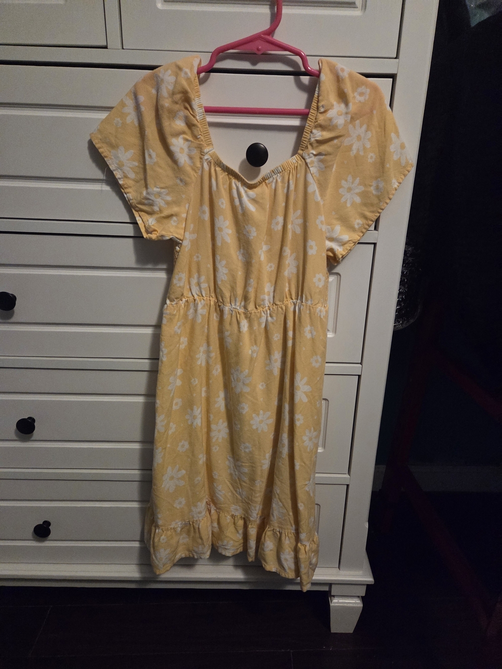 wonder nation Yellow Floral Short Sleeve Sundress